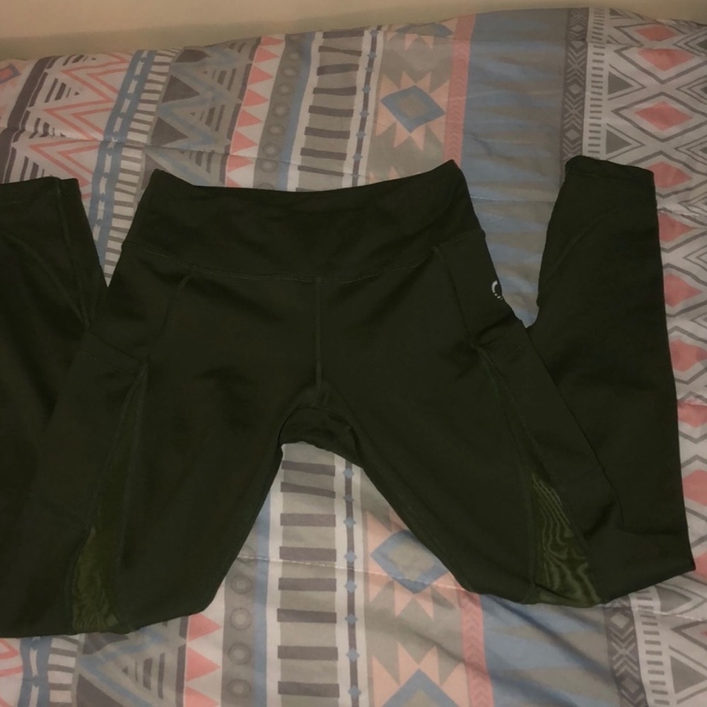 Army Green Curves N Combatboots Leggings